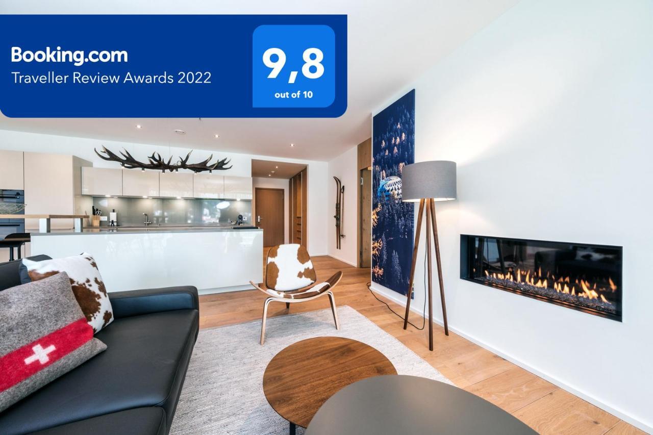 Luxury Panorama Apartment With Alpengold Spa Access Davos Bagian luar foto