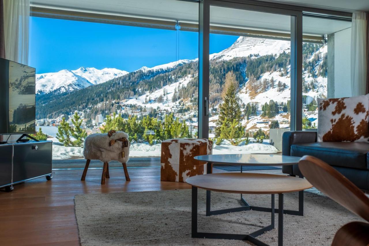 Luxury Panorama Apartment With Alpengold Spa Access Davos Bagian luar foto
